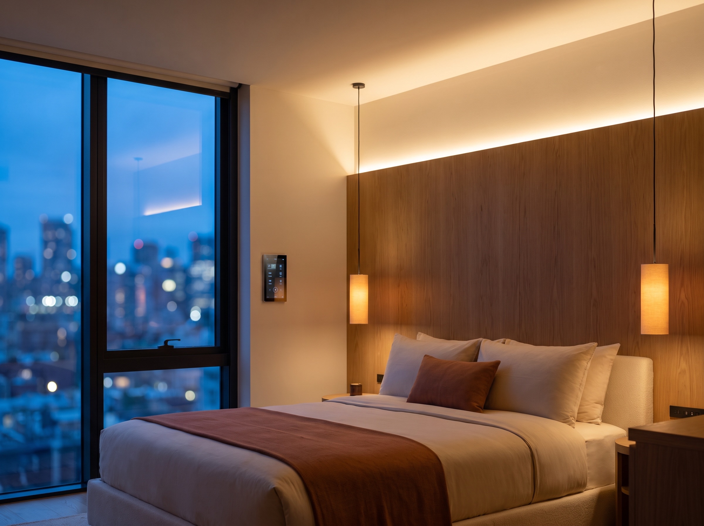 Smartes Gästezimmer mit Lichtszenen