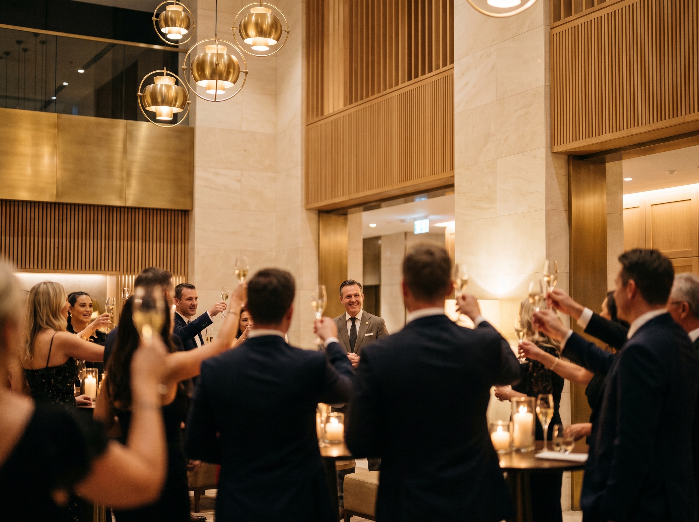 Hotel-Lobby am Eröffnungsabend
